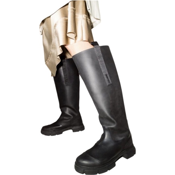 GANNI knee high rubber boots Size 35 - Picture 1 of 14
